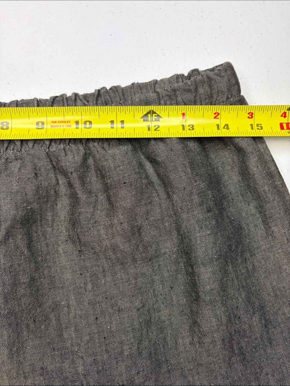 Eileen Fisher Irish Linen Pull-On Wide Leg Pants Gray MP - Picture 7 of 11